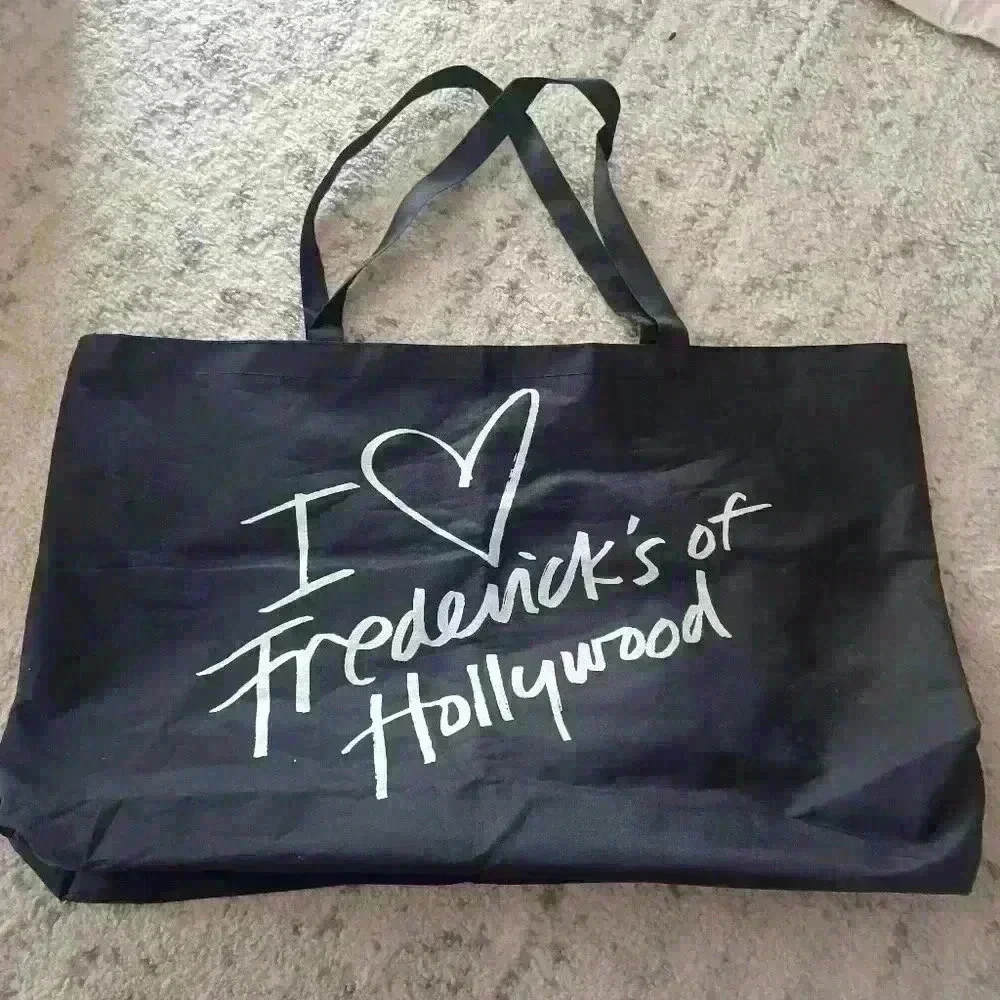 Frederick's of Hollywood Black Sturdy Canvas Xlarge Tote